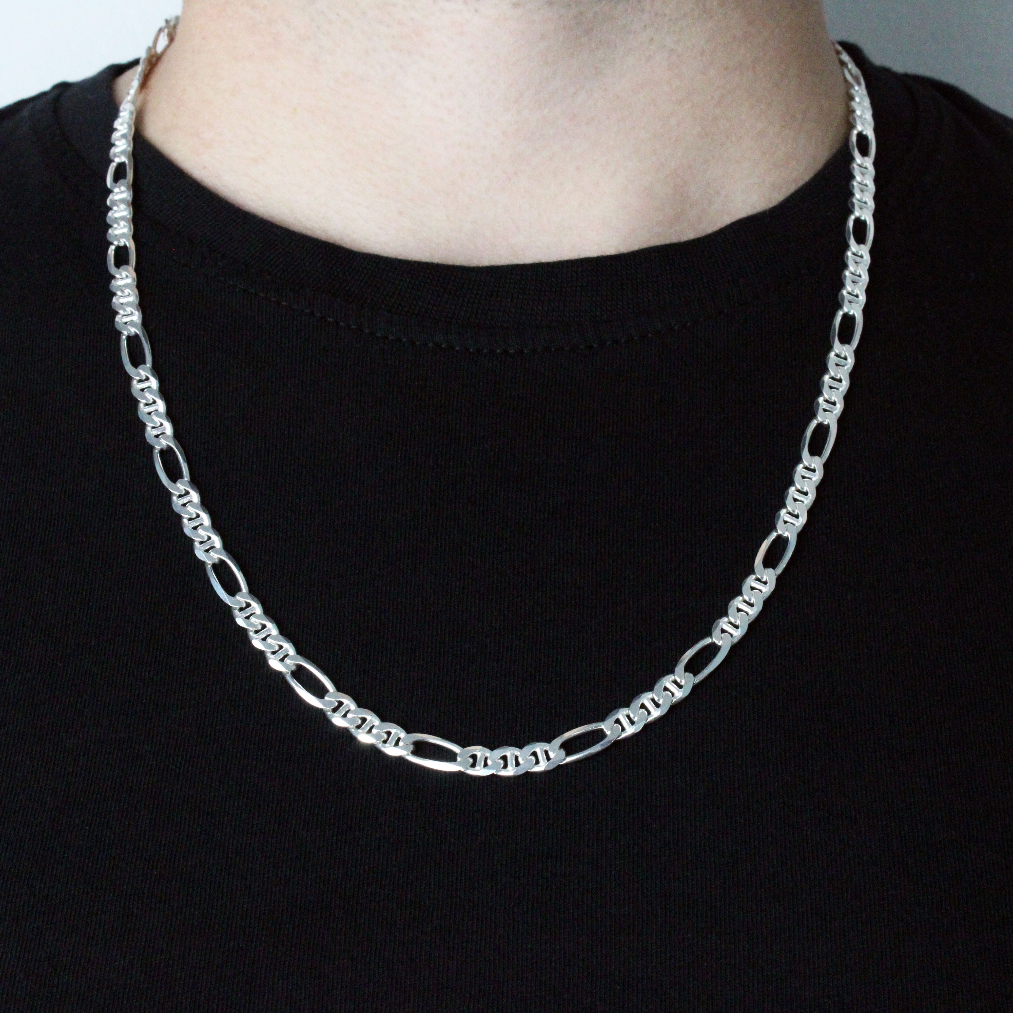 SILVER FIGARO CHAIN