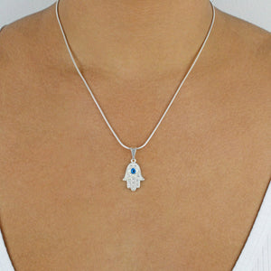 HAMSA SILVER NECKLACE