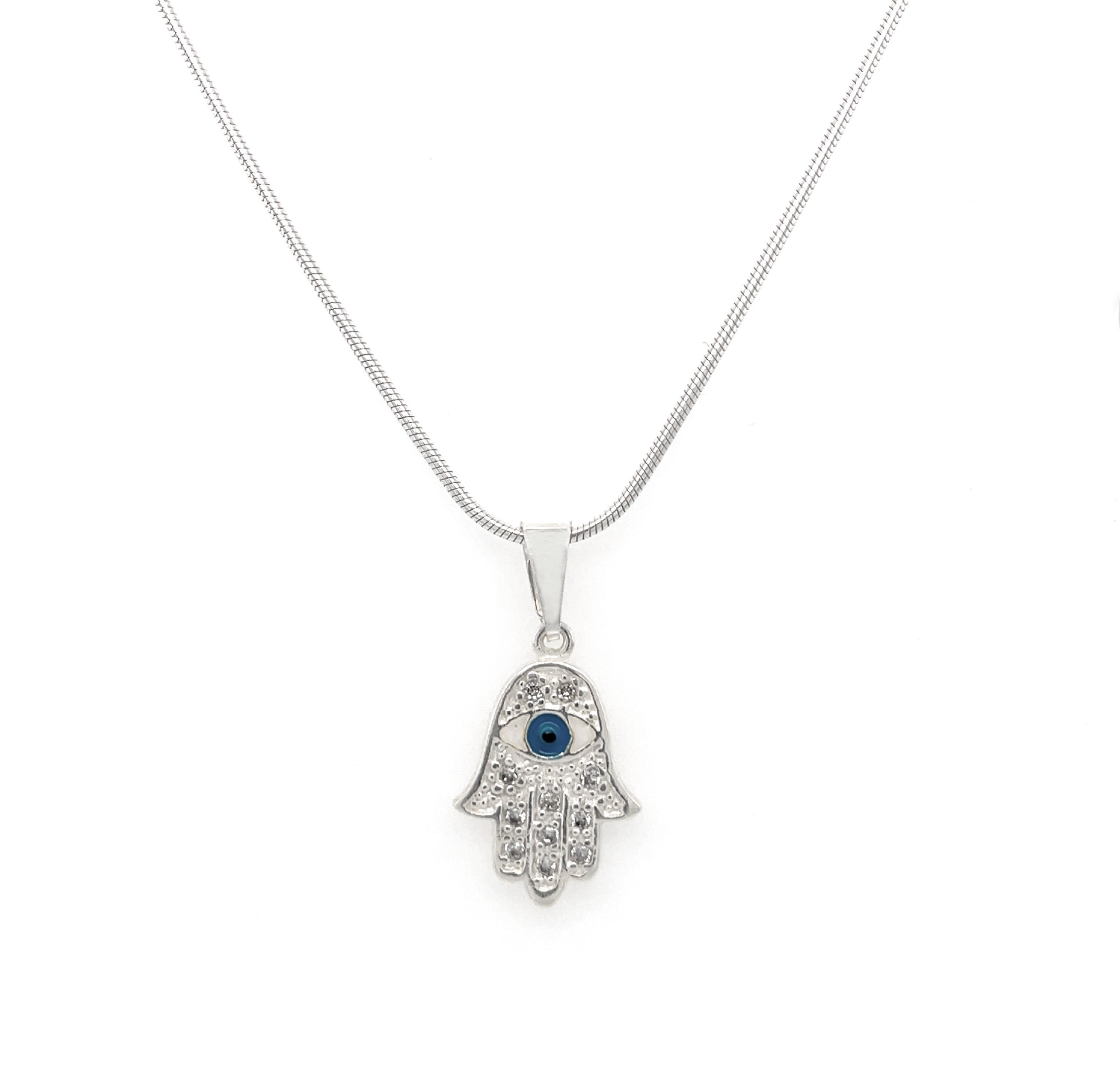 HAMSA SILVER NECKLACE